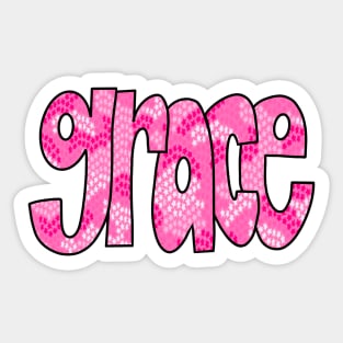 pink star grace Sticker